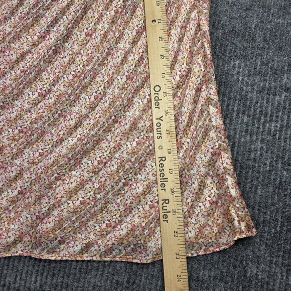 Victorias Secret Camisole Womens Large Pink Brown Floral Lace Adj Strap Tank T - Picture 10 of 10